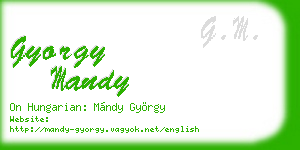 gyorgy mandy business card