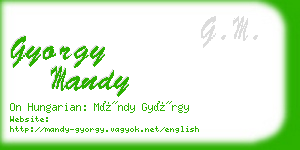gyorgy mandy business card